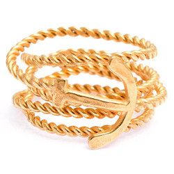 Anchor & Rope Wrap Ring