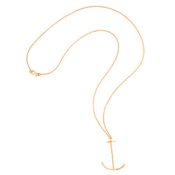 Large Anchor Pendant Necklace