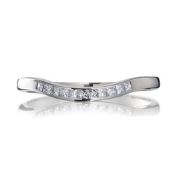 Deco Sweep - Half Eternity Fitted Band