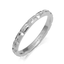 Diamond Cut Wedding Band