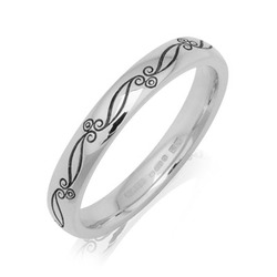 Vintage Scroll Wedding Ring
