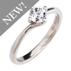 Twist Solitaire Engagement Ring