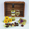 CHARDONNAY & BELGIAN CHOCOLATES IN WICKER TRAY