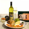 CHARDONNAY, CHEESE, PATE AND SALMON IN GIFT BOX