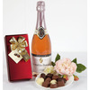 ROSE CHAMPAGNE AND CHOCOLATES IN GIFT BOX