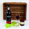 RUBY PORT AND STILTON CHEESE IN WICKER TRAY