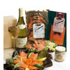 SANCERRE, SMOKED SALMON, GRAVADLAX AND DILL SAUCE IN WOOD BOX