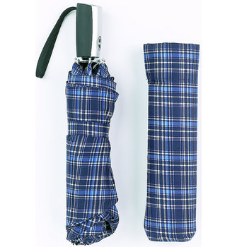 Jumbo Folding Golf Umbrella, 48 inch Diameter, Blue Tartan
