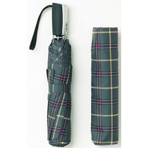 Jumbo Folding Golf Umbrella, 48 inch Diameter, Grey/Purple Tartan