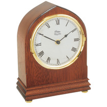 BC47RC - Mahogany Gothic Arch Radio Controlled Mantel Clock