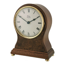 Burr Elm Veneered Mahogany Balloon Radio Controlled Mantel Clock - BC53 RC BURR ELM
