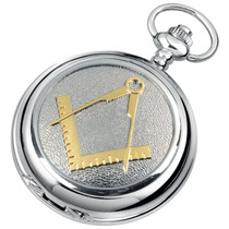 Woodford Full Hunter Chrome/Pewter Masonic Pocket Watch 1905