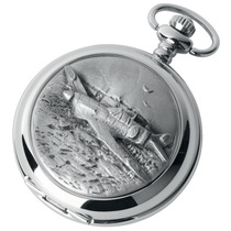 Woodford Full Hunter Chrome/Pewter Hurricane Pocket Watch 1892