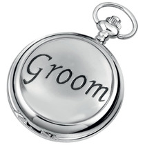 Woodford Full Hunter Chrome/Pewter Groom Pocket Watch 1889