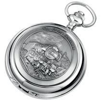 Woodford Full Hunter Chrome/Pewter Flying Scot Pocket Watch 1893