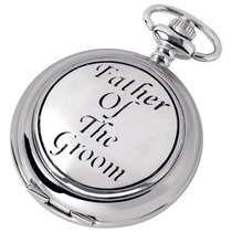 Woodford Full Hunter Chrome/Pewter Father of the Groom Pocket Watch 1886