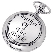 Woodford Full Hunter Chrome/Pewter Father of the Bride Pocket Watch 1885
