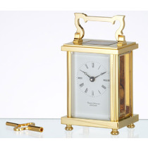 Heavy, Gold Plated Flat Brass Carriage Clock - DP-FB