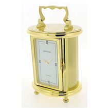 Modern Oval grande carriage Clock Gold Plated -  IMP439
