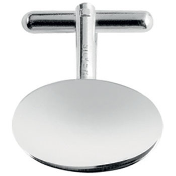 Sterling Silver Oval T-bar Cufflinks