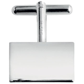 Sterling Silver Rectangle T-bar Cufflinks