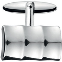 silver plated and rhodium Plated Contemporary Rectangle T-bar Cufflinks