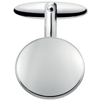 silver plated and rhodium Plated Oval T-bar Cufflinks