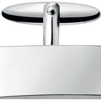 silver plated and rhodium Plated Rectangle T-bar Cufflinks