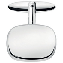 silver plated and rhodium Plated Rectangular T-bar Cufflinks