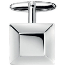 silver plated and rhodium Plated Trapezoid T-bar Cufflinks
