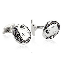 Marilyn Monroe - White Sterling Silver & Crystal Cufflinks