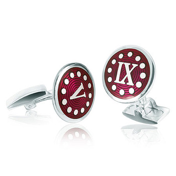 Nine till Five - Red Enamel Cufflinks