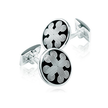 Cross - Black Enamel Cufflinks