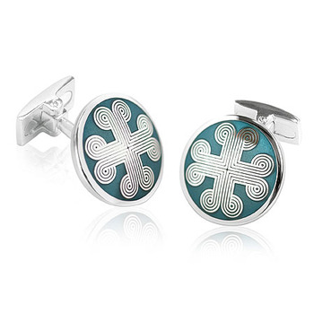 Cross - Blue Enamel Cufflinks