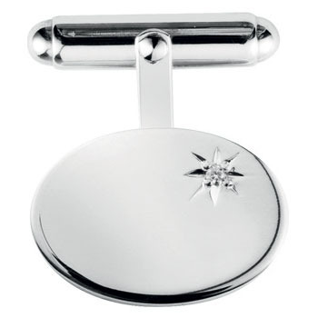 Sterling Silver Cufflinks with Crystals and Precious Stones
