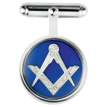 Round Sterling Silver Masonic Cufflinks
