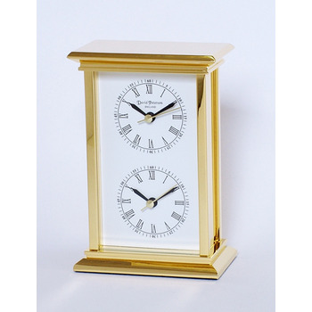 24k gold plated solid brass desk - mantel clock - 20084