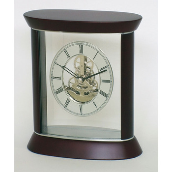 20086 Oval red cherrywood skeleton clock