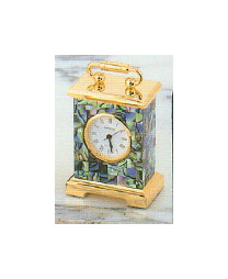 Miniature Paua Shell Mantle Clock - IMP12
