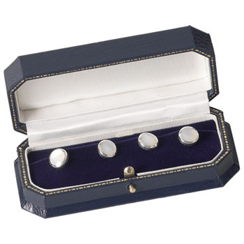 4 Sterling Silver Mother of Pearl Dress Studs