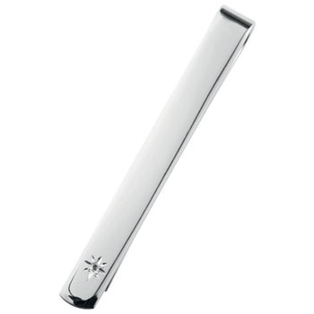 Sterling Silver Diamond Tie Bar
