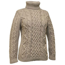 Ladies Aran Polo Neck - WJ 5254