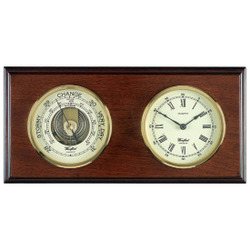 Veneered Barometer and Clock - 1609