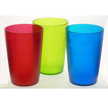 6 Unbreakable Kids Plastic Coloured Tumblers