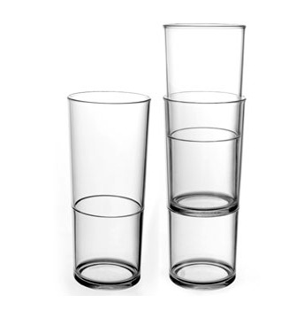 6 x 1/2pt Straight Polycarbonate Beer Glasses