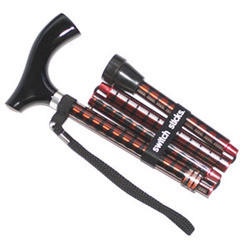 Switchsticks Folding Walking Sticks - Luxury - 'Red-papa'