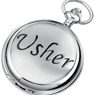 Woodford Full Hunter Chrome/Pewter Usher Pocket Watch 1888