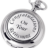Woodford Full Hunter Chrome/Pewter Retirement Pocket Watch 1883