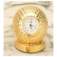 Gold Plated Golf Ball Clock - IMP25