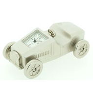 Miniature Vintage Sports Car clock model - IMP66 Chrome Plated